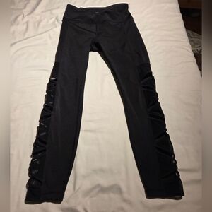 Nanette Lepore Black Leggings with Stylish Side Details